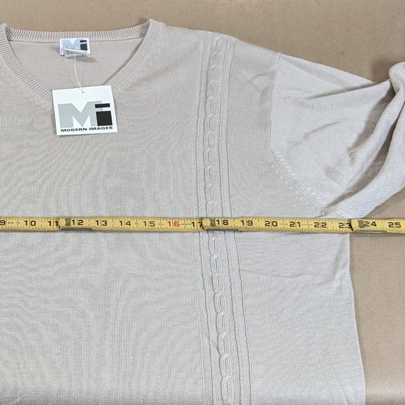 🖤 3/$15 🖤 Men's Modern Images Lightweight Silt V-neck Sweater NWT Silt/Cream - Picture 13 of 16